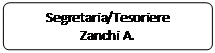 Elaborazione alternativa: Segretaria/Tesoriere
Zanchi A.
